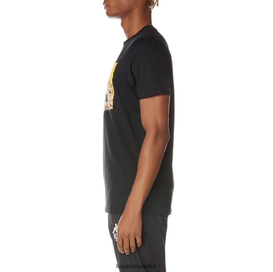 Kappa Men Authentic Cairo T-Shirt Jet Black R0HPN8164