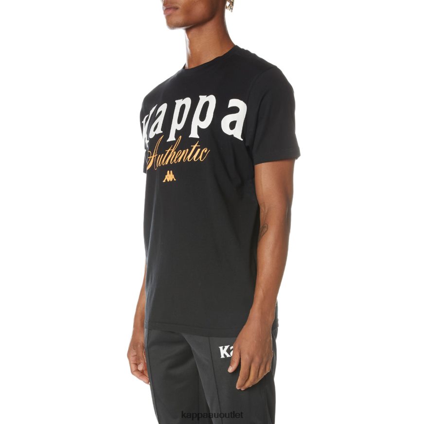 Kappa Men Authentic Cheeks T-Shirt Jet Black R0HPN8159