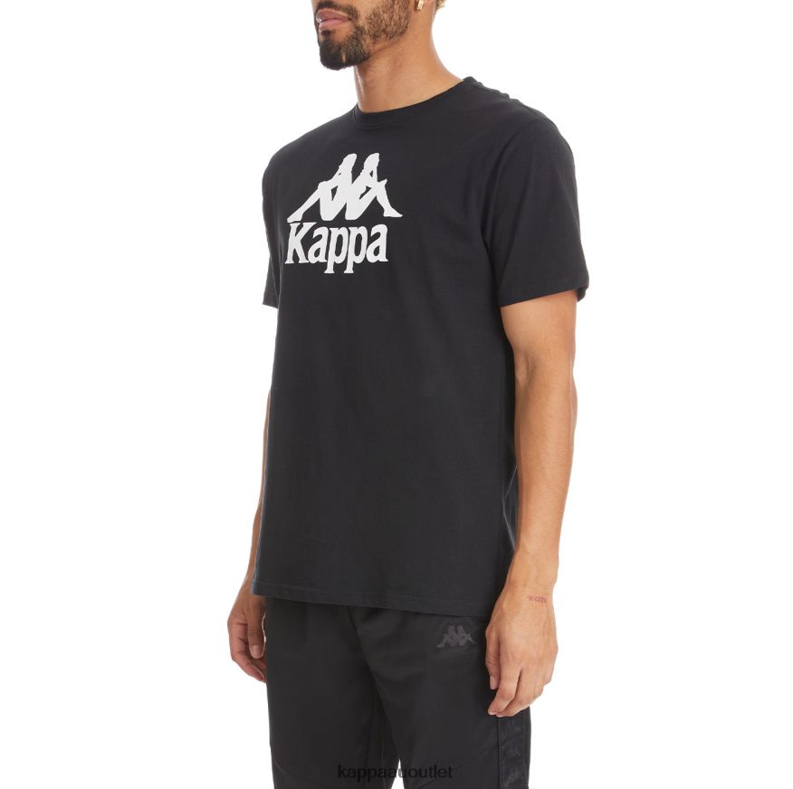 Kappa Men Authentic Estessi T-Shirt Black White R0HPN8189