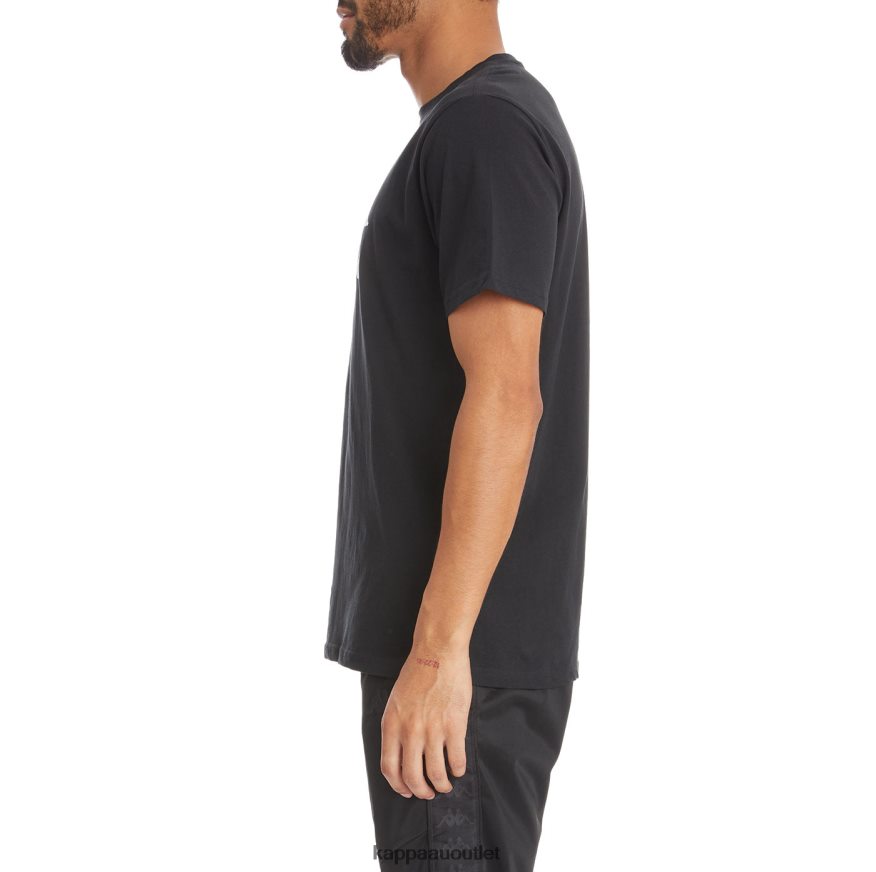 Kappa Men Authentic Estessi T-Shirt Black White R0HPN8189