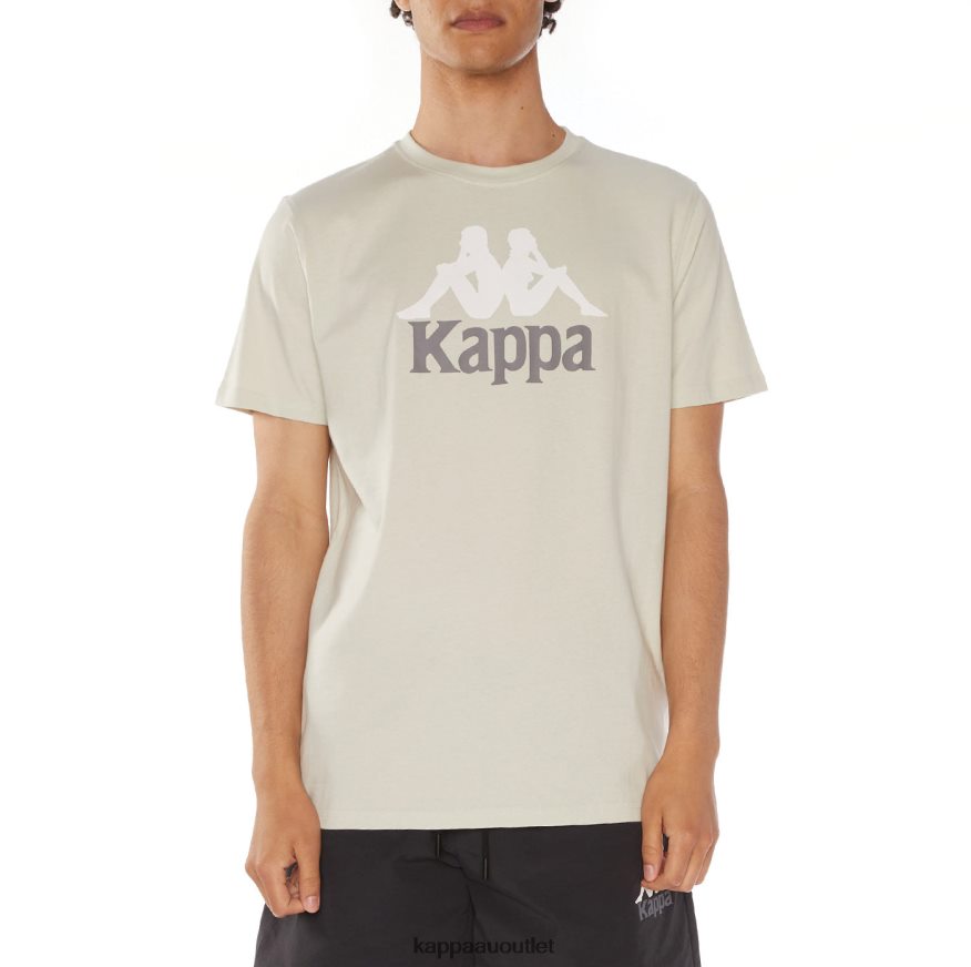 Kappa Men Authentic Estessi T-Shirt Grey White R0HPN8127