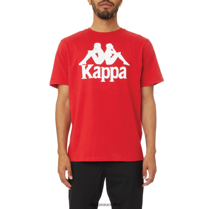 Kappa Men Authentic Estessi T-Shirt Red White R0HPN8187