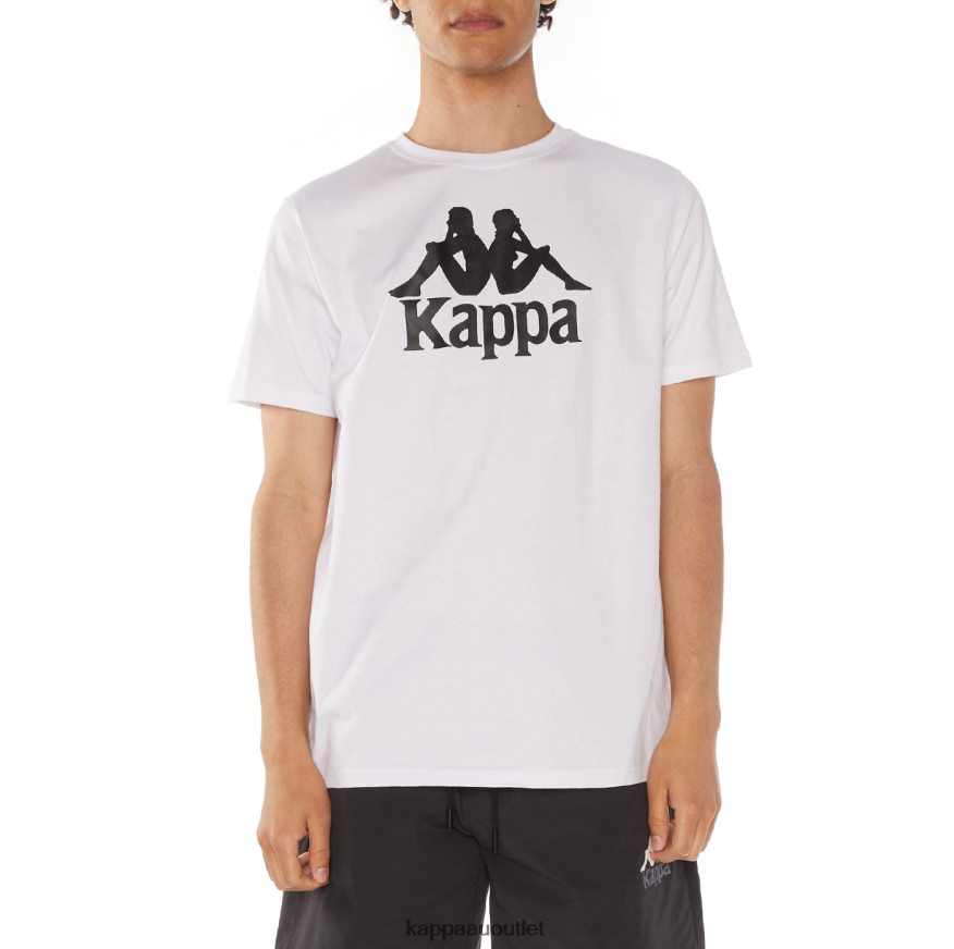 Kappa Men Authentic Estessi T-Shirt White Black R0HPN8191