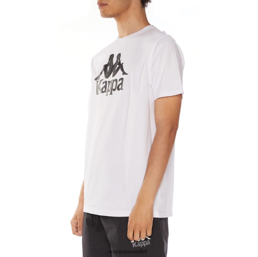Kappa Men Authentic Estessi T-Shirt White Black R0HPN8191