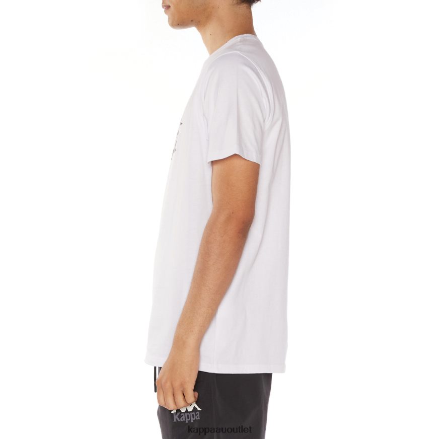 Kappa Men Authentic Estessi T-Shirt White Black R0HPN8191