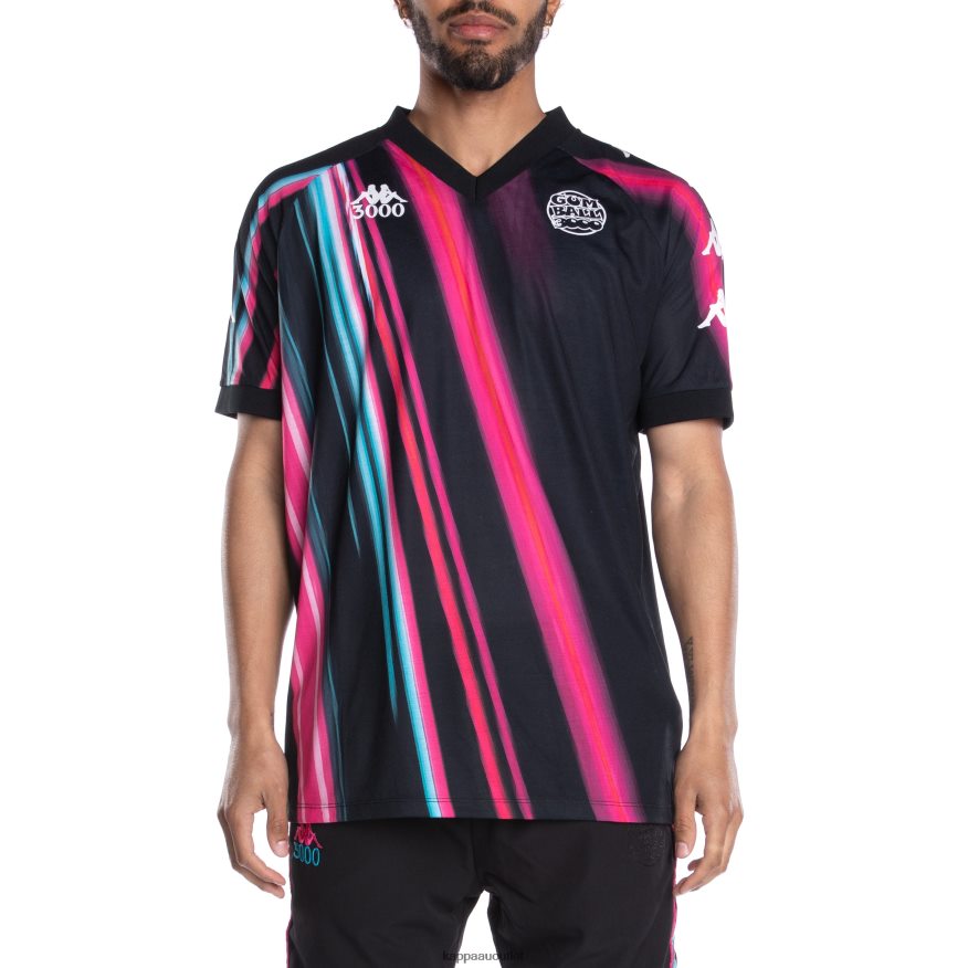Kappa Men Authentic Gumball Gabz Soccer Jersey Black Pink R0HPN8193