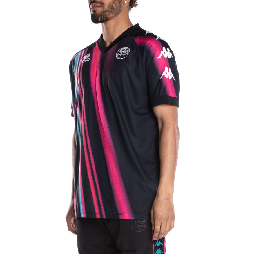 Kappa Men Authentic Gumball Gabz Soccer Jersey Black Pink R0HPN8193