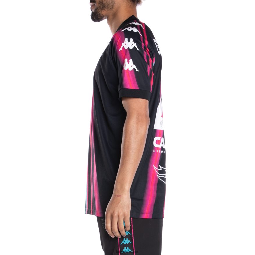 Kappa Men Authentic Gumball Gabz Soccer Jersey Black Pink R0HPN8193