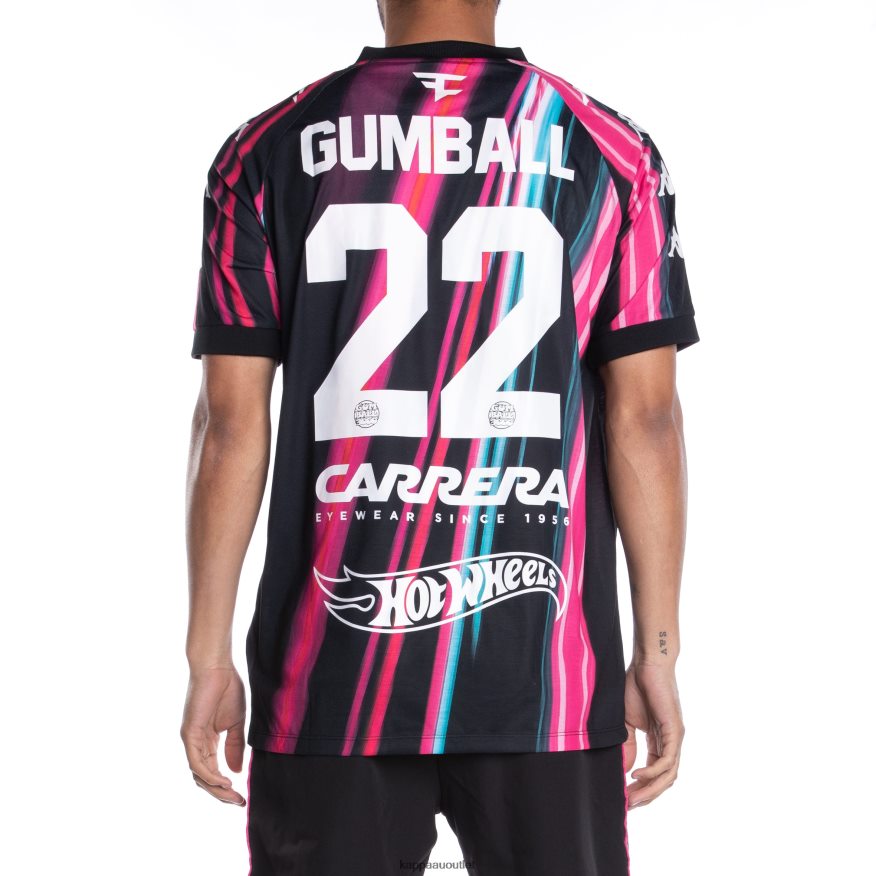 Kappa Men Authentic Gumball Gabz Soccer Jersey Black Pink R0HPN8193