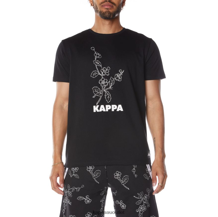 Kappa Men Authentic Jpn Vitriol T-Shirt Black Smoke R0HPN8172