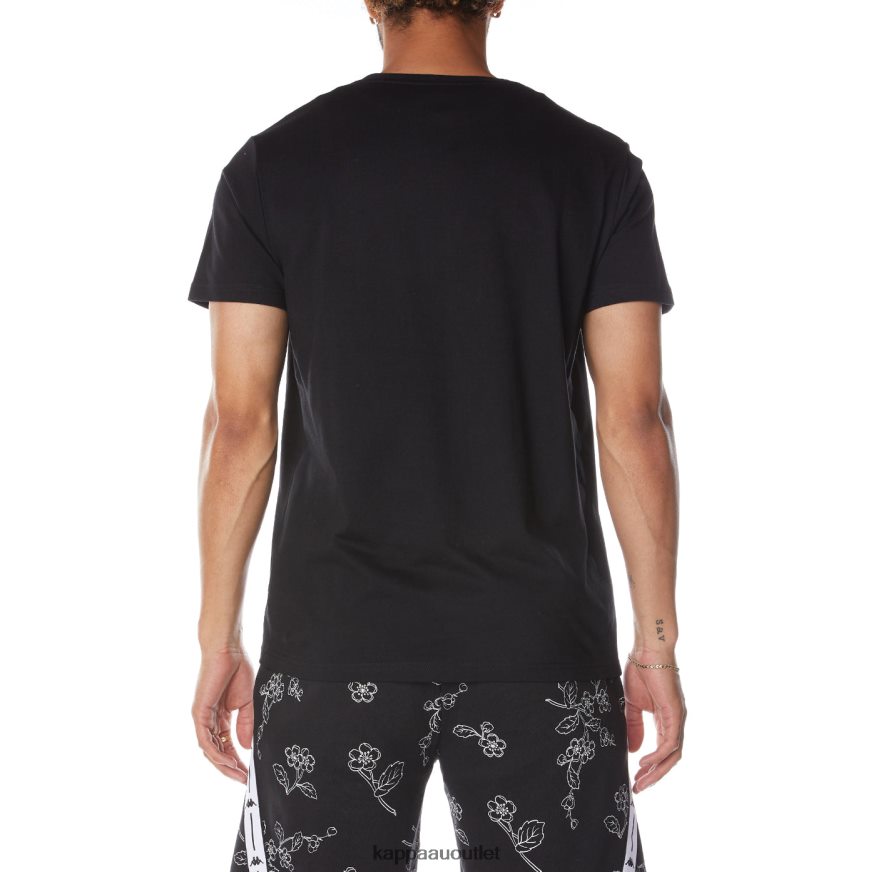 Kappa Men Authentic Jpn Vitriol T-Shirt Black Smoke R0HPN8172