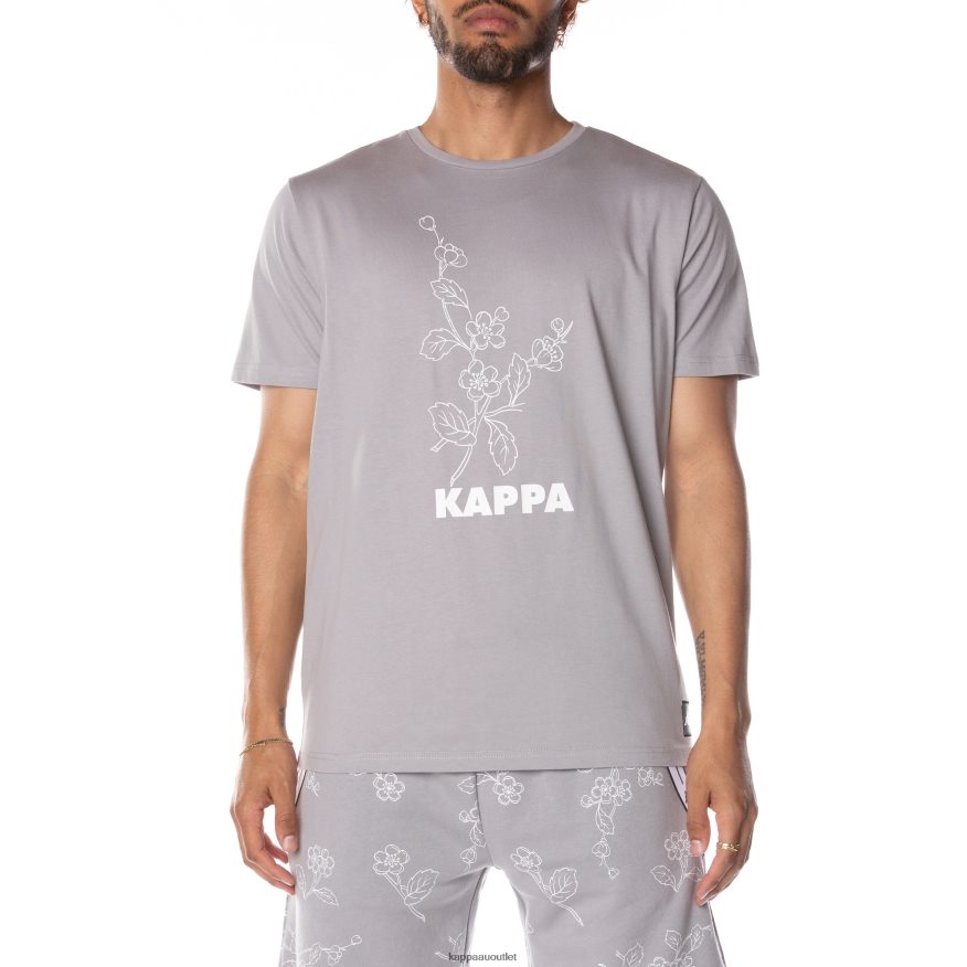 Kappa Men Authentic Jpn Vitriol T-Shirt Grey R0HPN8173