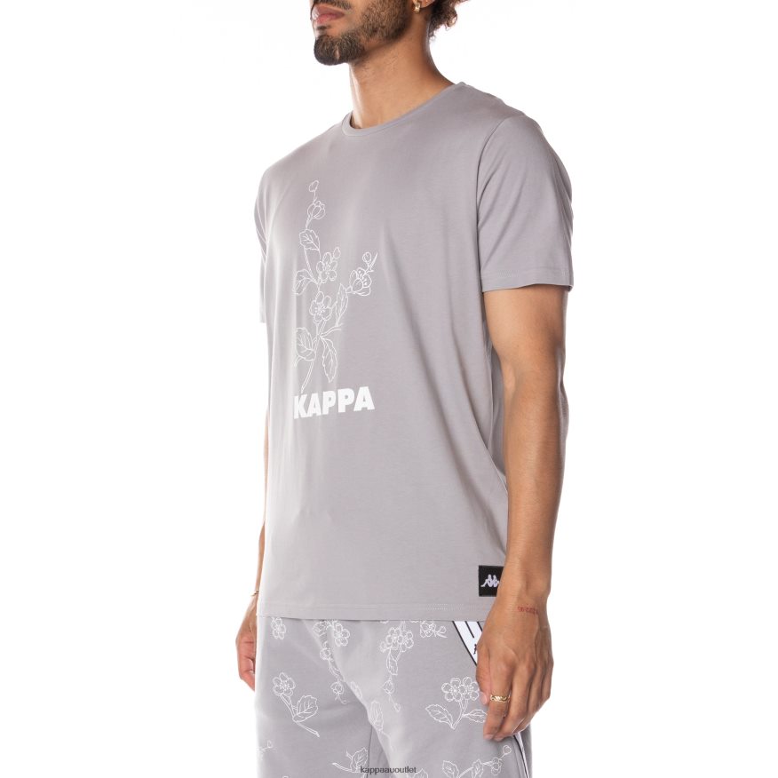 Kappa Men Authentic Jpn Vitriol T-Shirt Grey R0HPN8173