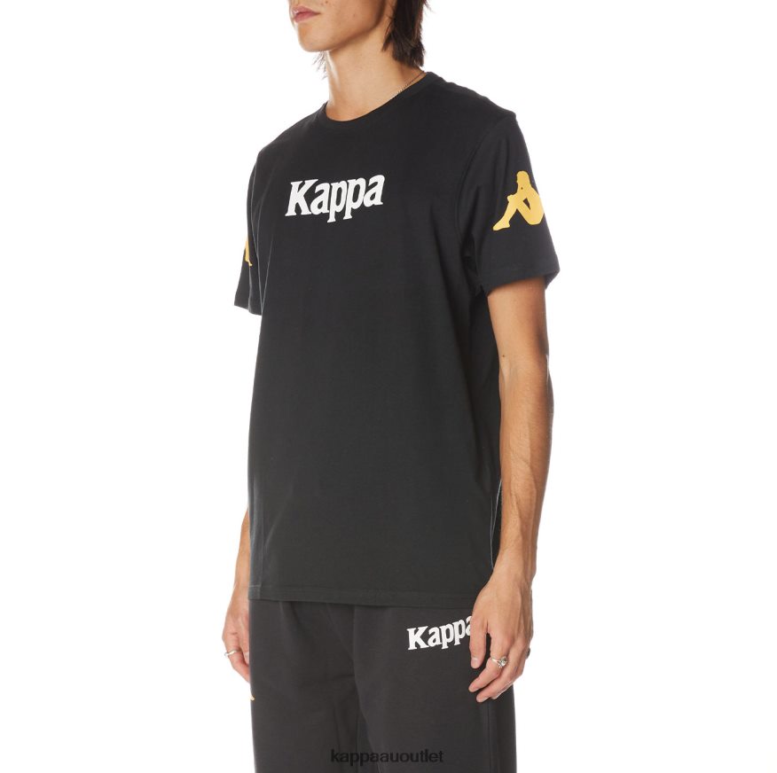 Kappa Men Authentic Paroo T-Shirt Black Smoke R0HPN8181