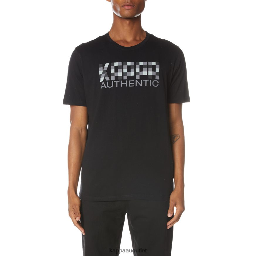 Kappa Men Authentic River T-Shirt Black Jet R0HPN8133