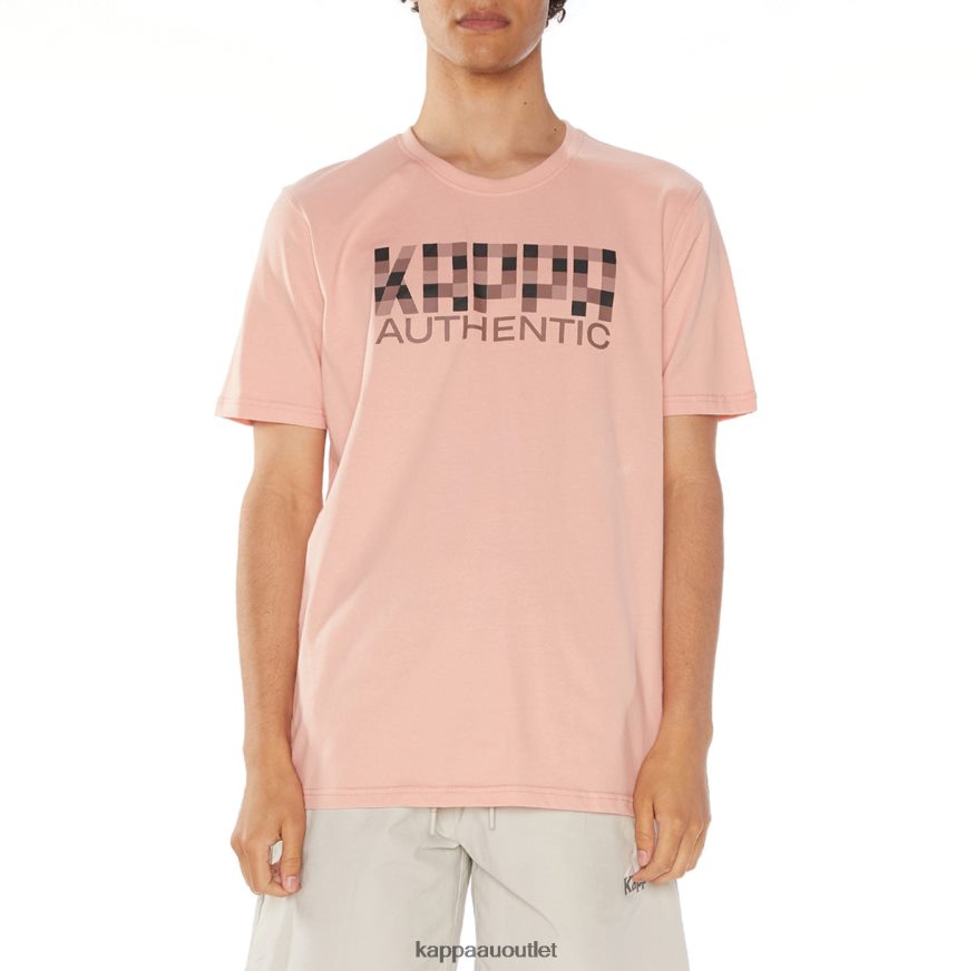 Kappa Men Authentic River T-Shirt Pink R0HPN8109