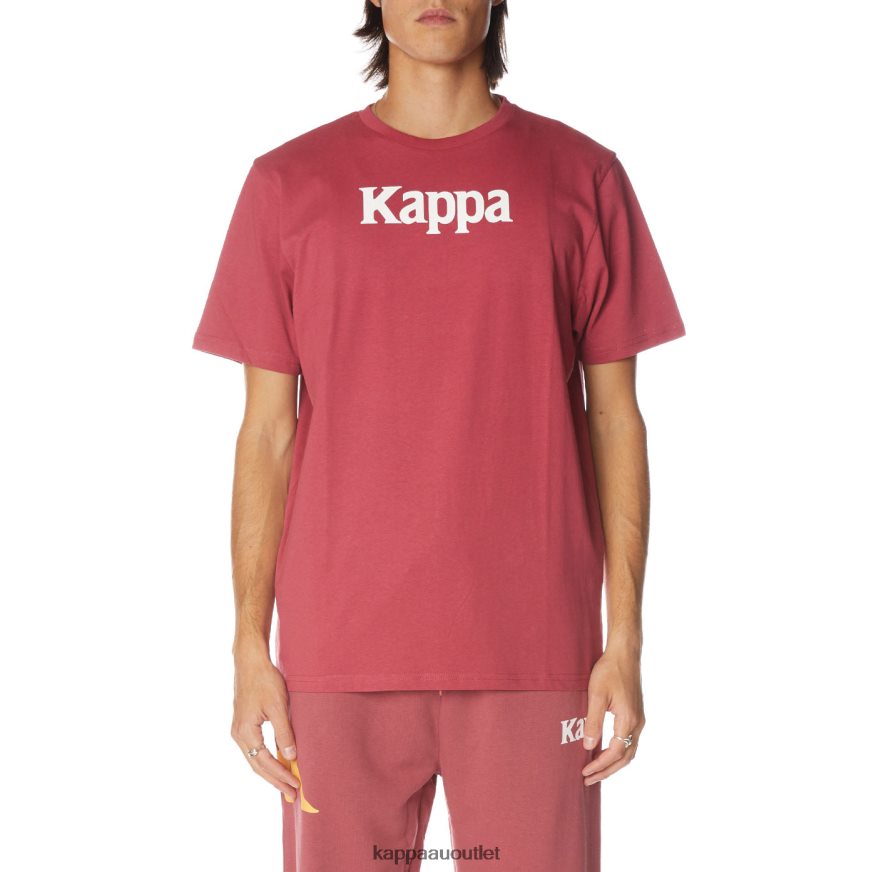 Kappa Men Authentic Runis T-Shirt Burgundy R0HPN8180