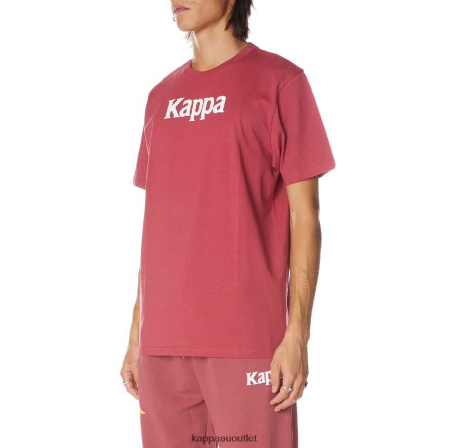 Kappa Men Authentic Runis T-Shirt Burgundy R0HPN8180