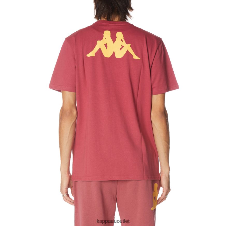 Kappa Men Authentic Runis T-Shirt Burgundy R0HPN8180