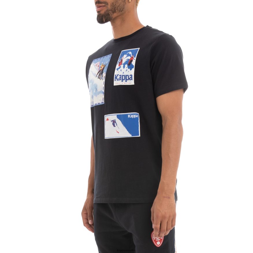 Kappa Men Authentic Spacer T-Shirt Black R0HPN8179