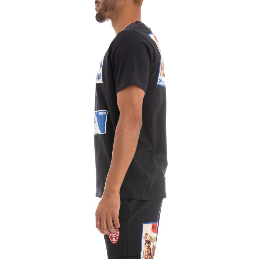 Kappa Men Authentic Spacer T-Shirt Black R0HPN8179