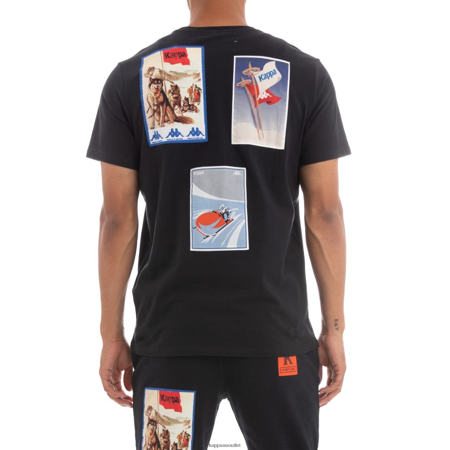 Kappa Men Authentic Spacer T-Shirt Black R0HPN8179