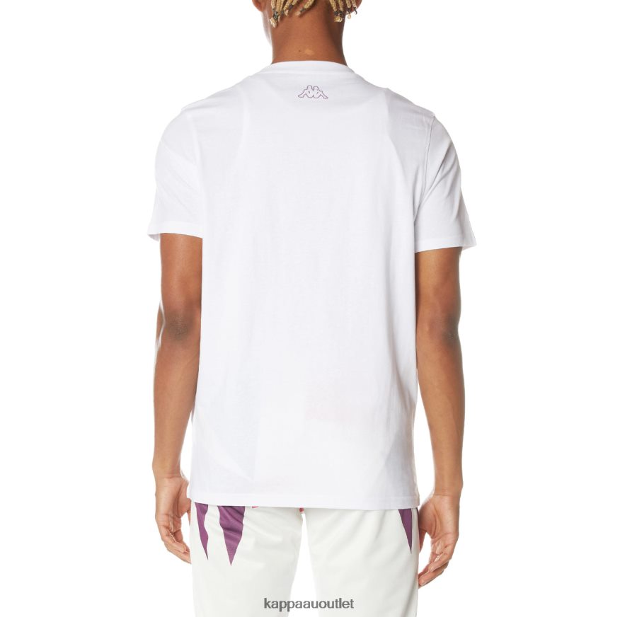 Kappa Men Logo Prant T-Shirt White R0HPN8169