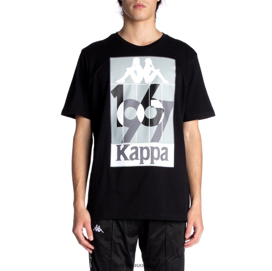 Kappa Men Quinn T-Shirt Black Jet R0HPN8139