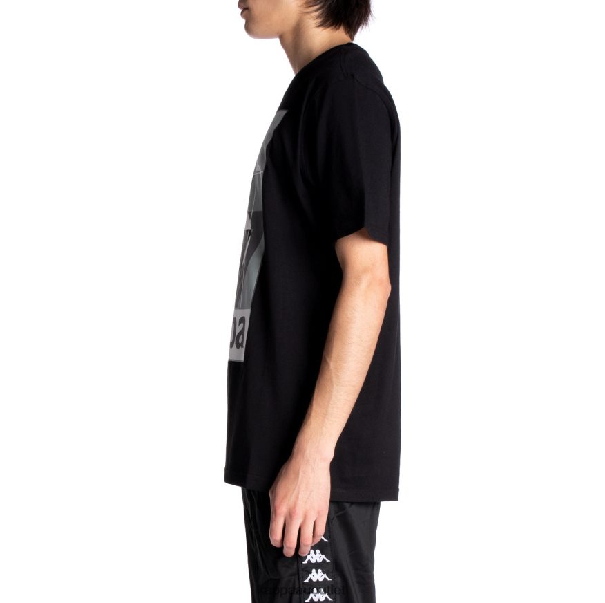 Kappa Men Quinn T-Shirt Black Jet R0HPN8139