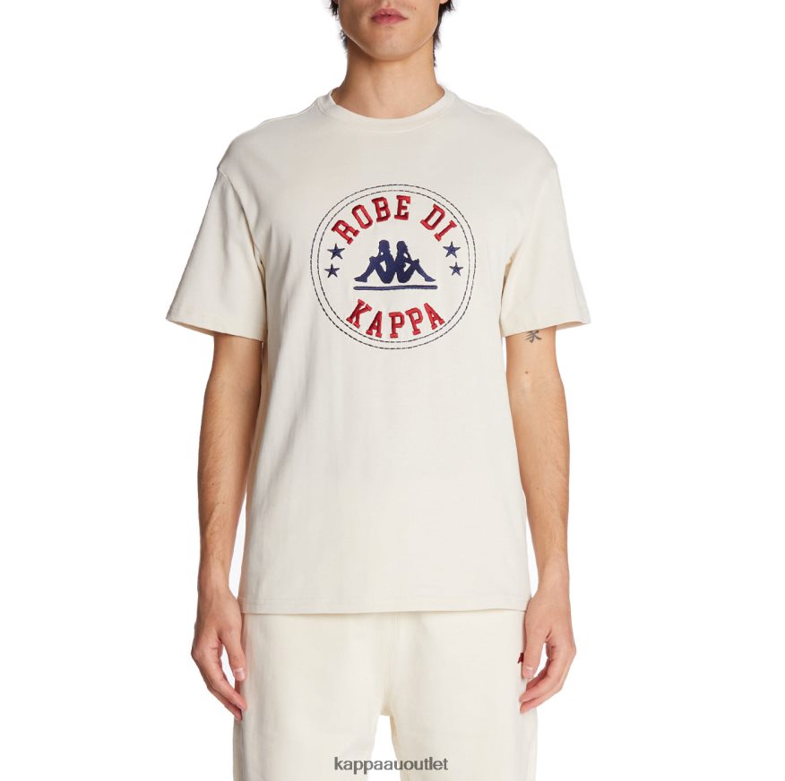 Kappa Men Robe Giovani Revati T-Shirt Cream R0HPN8197