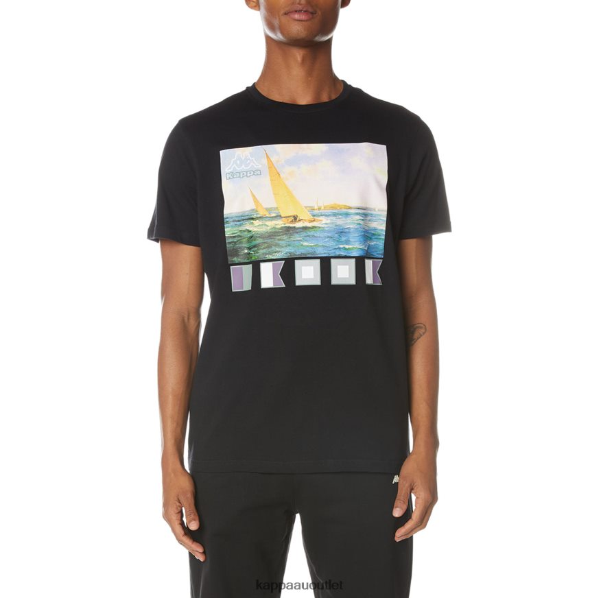 Kappa Men Sage T-Shirt Black Jet R0HPN8121