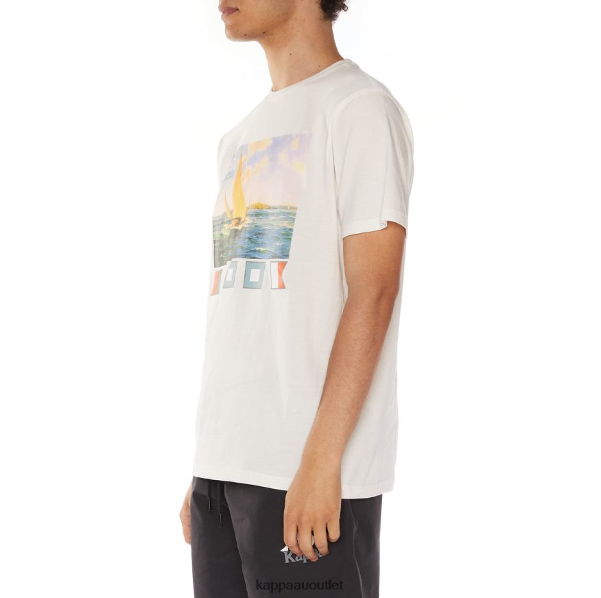 Kappa Men Sage T-Shirt White R0HPN8118