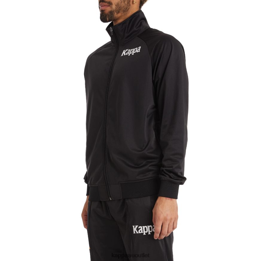 Kappa Men Authentic Angost Track Jacket Black Smoke Orange R0HPN89