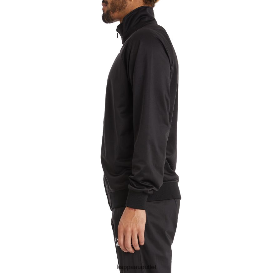 Kappa Men Authentic Angost Track Jacket Black Smoke Orange R0HPN89