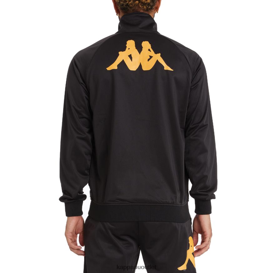 Kappa Men Authentic Angost Track Jacket Black Smoke Orange R0HPN89