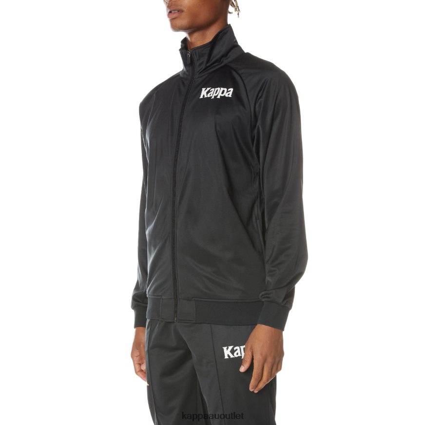 Kappa Men Authentic Angost Track Jacket Jet Black R0HPN82