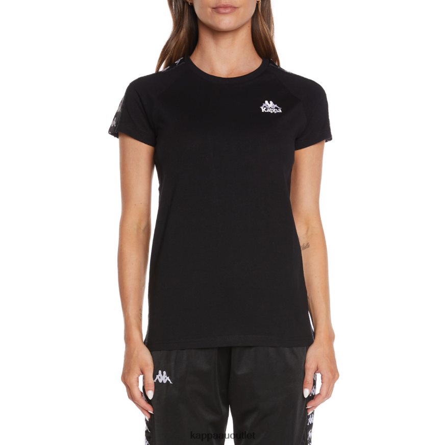 Kappa Women 222 Banda Apan T-Shirt Black R0HPN8384