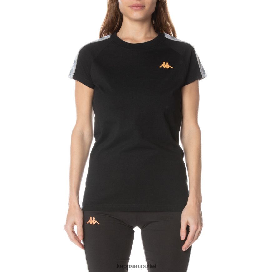 Kappa Women 222 Banda Gapan T-Shirt Jet Black R0HPN8380