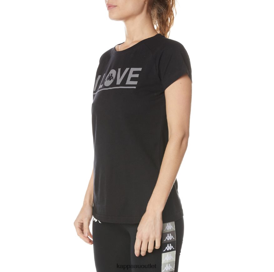 Kappa Women Authentic Gornicza T-Shirt Black Jet R0HPN8378